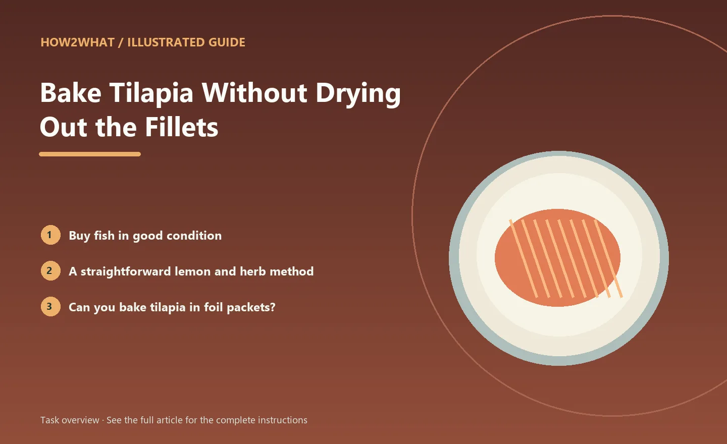 Illustrated task overview for How to Bake Tilapia Without Drying Out the Fillets
