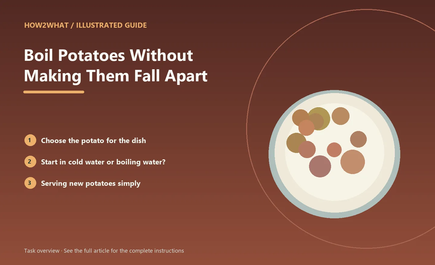 Illustrated task overview for How to Boil Potatoes Without Making Them Fall Apart