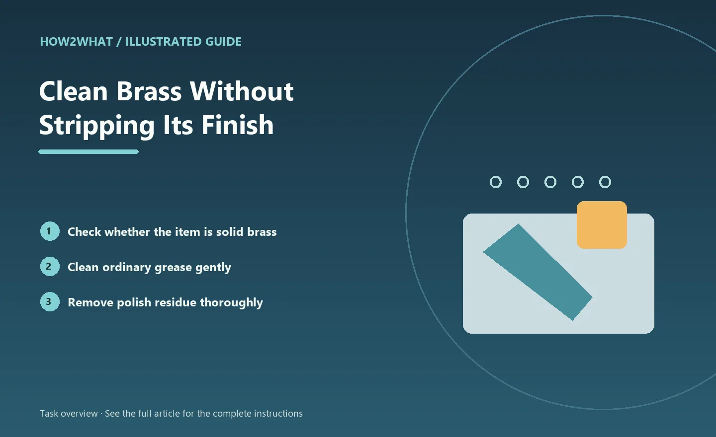 Illustrated task overview for How to Clean Brass Without Stripping Its Finish