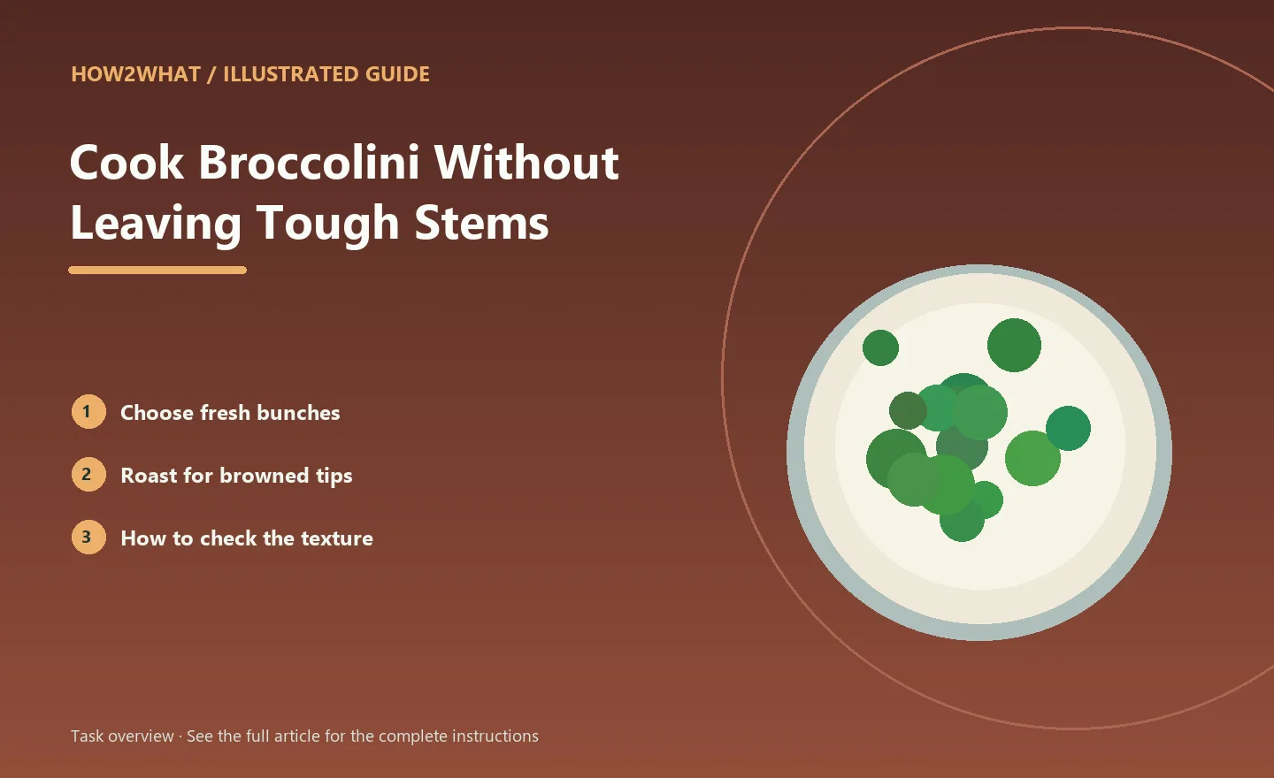 Illustrated task overview for How to Cook Broccolini Without Leaving Tough Stems