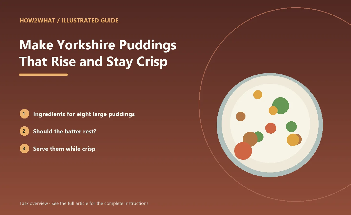 Illustrated task overview for How to Make Yorkshire Puddings That Rise and Stay Crisp