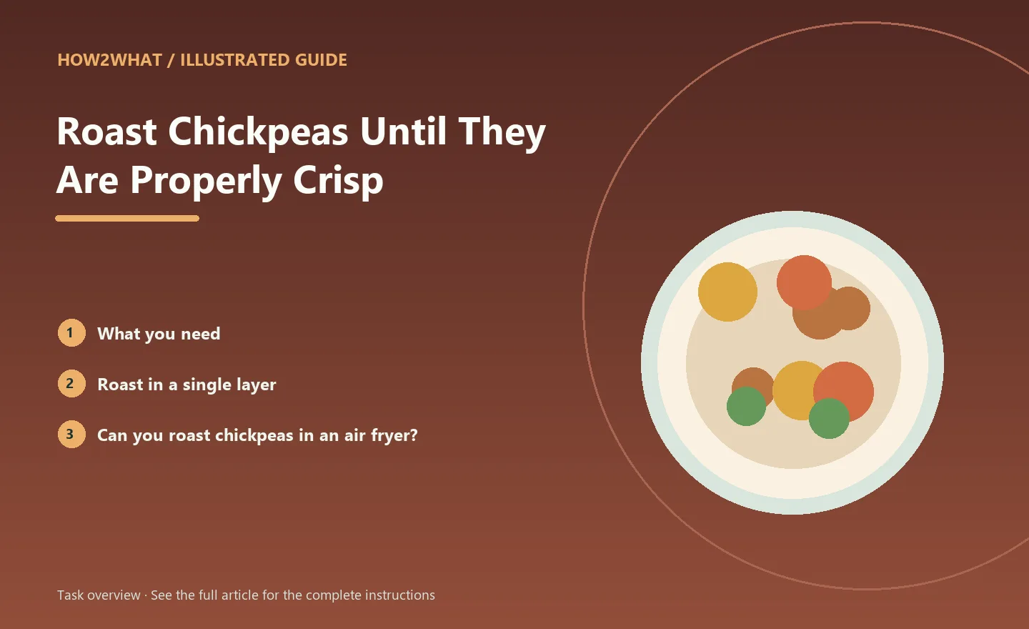 Illustrated task overview for How to Roast Chickpeas Until They Are Properly Crisp