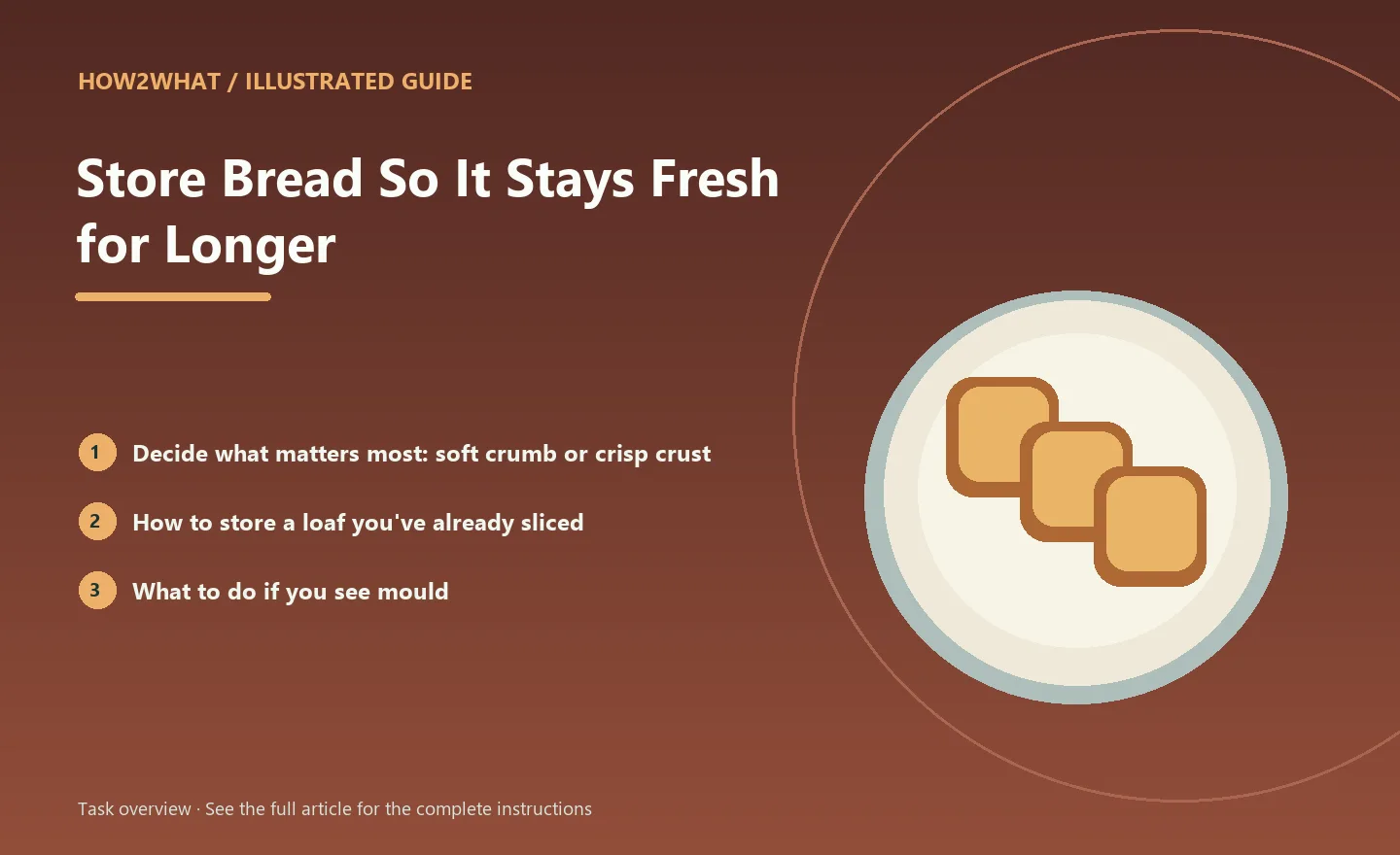 Illustrated task overview for How to Store Bread So It Stays Fresh for Longer