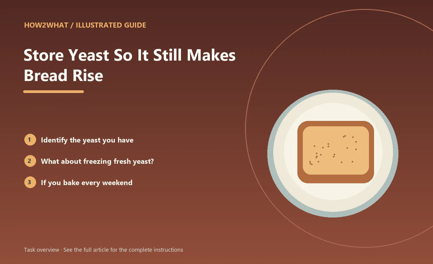 Illustrated task overview for How to Store Yeast So It Still Makes Bread Rise